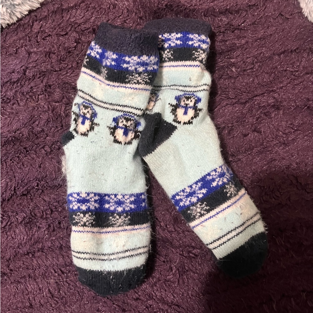 Penguin socks. Extra fluffy